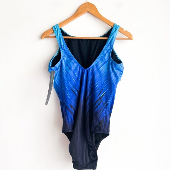 Longitude Vintage Multi Blue One Piece Swimsuit 12 - Picture 5 of 7